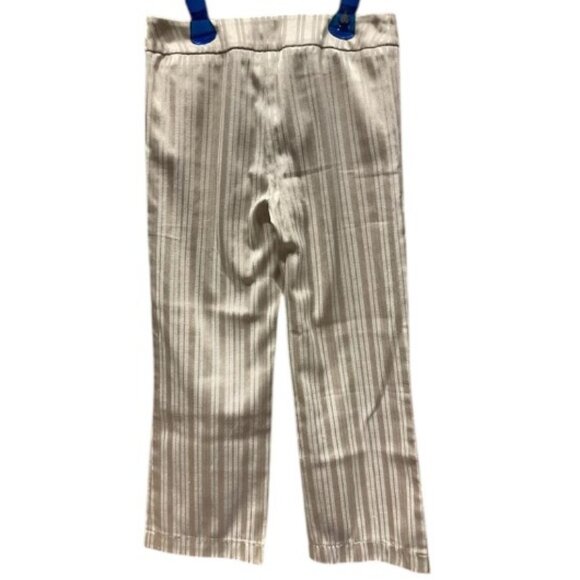 Le Chateau beige/gold striped dress pants size 3/4 - Picture 2 of 3